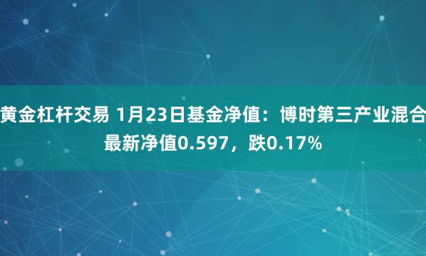 黄金杠杆交易 1月23日基金净值：博时第三产业混合最新净值0.597，跌0.17%